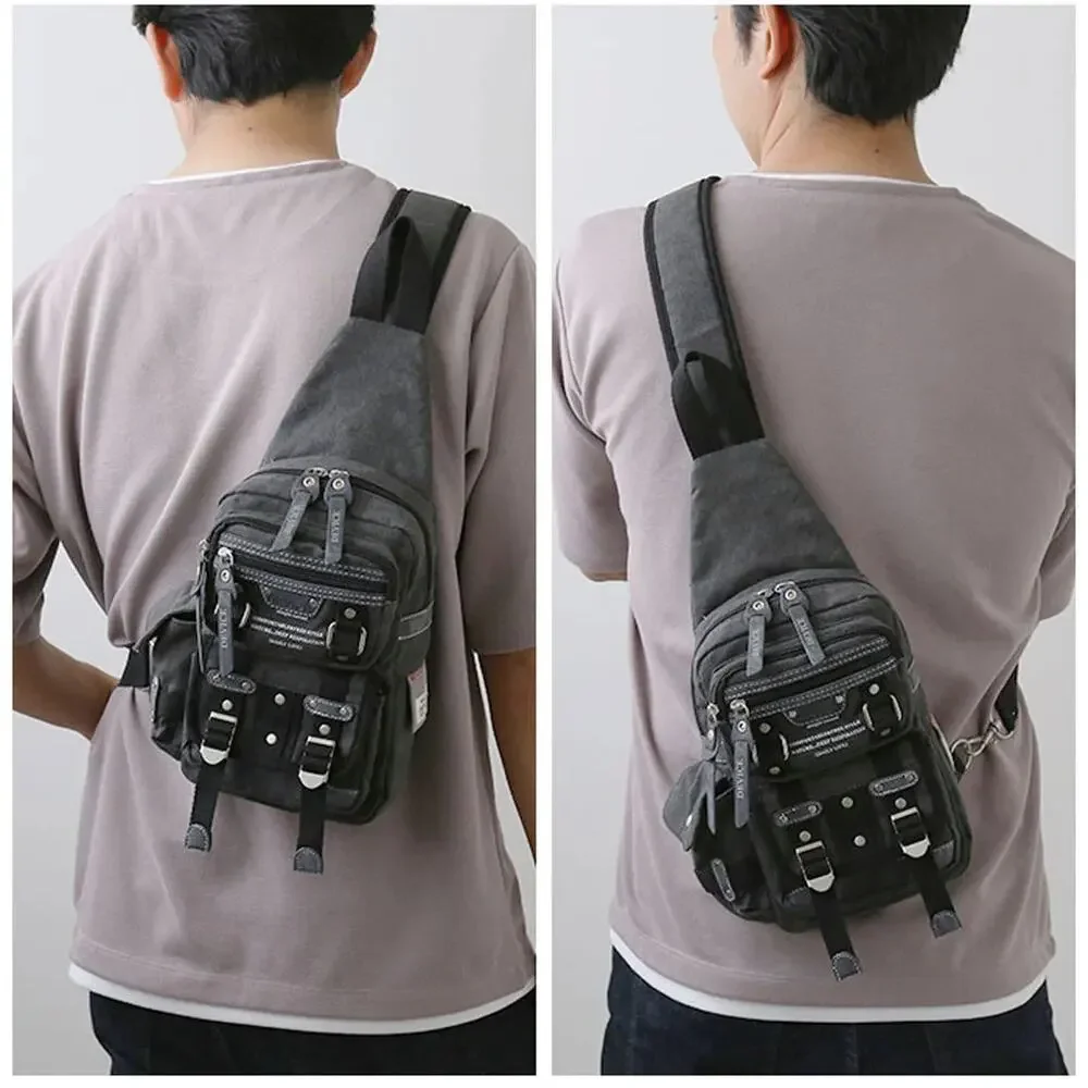 Device Haze rugged black body bag unique uneven fabric texture & compartments